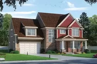 Traditional 4-Bedroom House Plan with Main-Floor Guest Suite