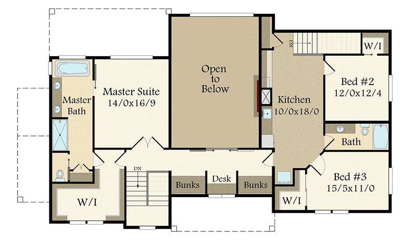 Plan 85266MS: Exclusive Multi-Generational Home Plan with Apartment Over Garage - Floor Plan - 2nd Floor - Country, Mountain, Northwest
