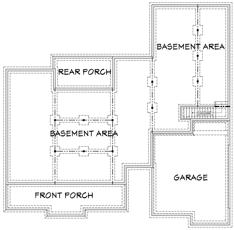 Plan 51785HZ:  3-Bed Acadian-Influenced House Plan with Bonus Room - Floor Plan - Unfinished Basement  - Acadian, French Country, Louisiana-Style, Southern