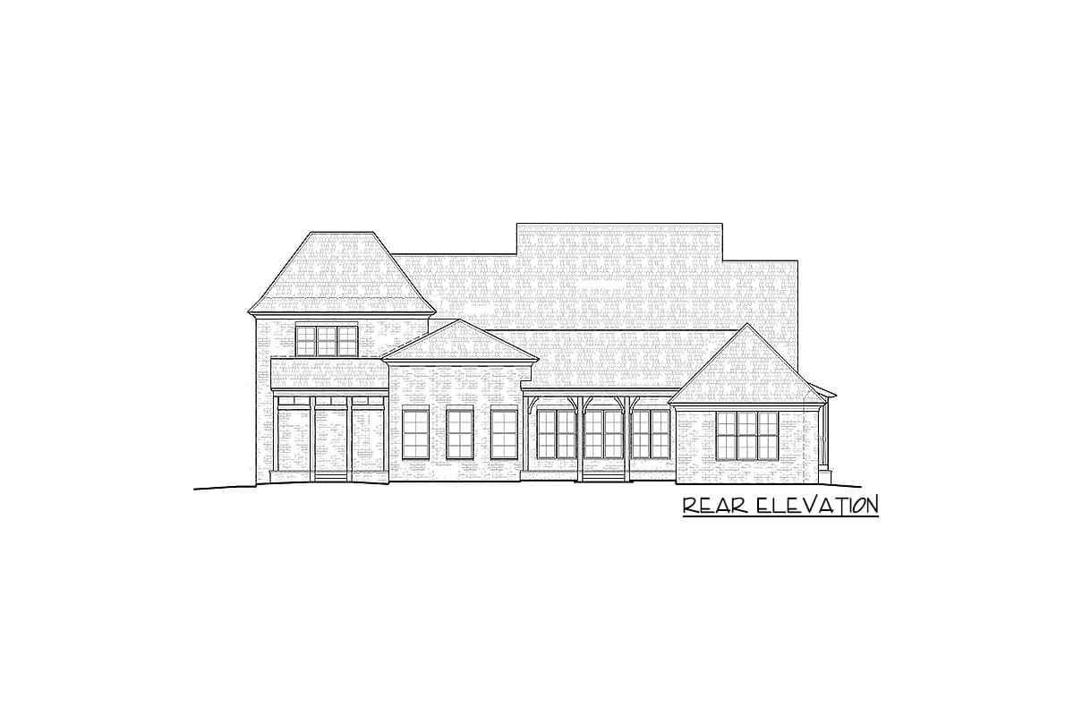 Plan 510042WDY: French Country Farmhouse Plan with Media Room and 3-Car Garage	 - Image #37 - Acadian, Farmhouse, Louisiana-Style, Modern Farmhouse, New American