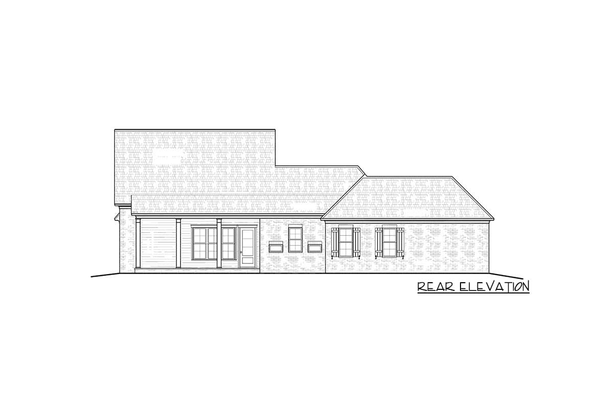 Plan 510043WDY: Single-Story French Country Farmhouse Plan with Private Office - Image #6 - Acadian, Coastal, Farmhouse, French Country, Louisiana-Style, New American