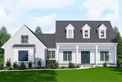 Charming 3-Bedroom Acadian Farmhouse Plan 