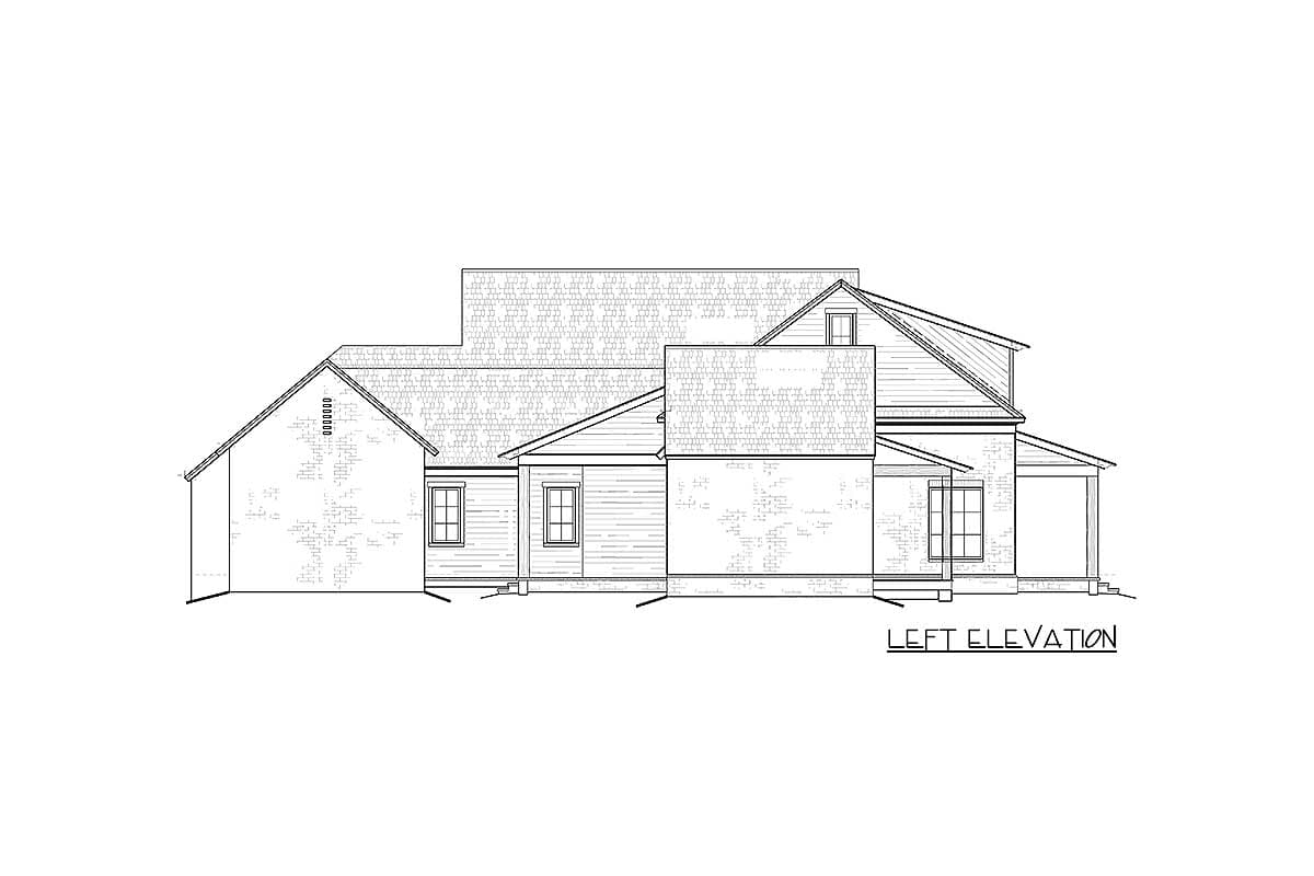 Plan 510045WDY: 4-Bedroom Farmhouse Plan with Main-Floor Master and Guest Suite - Image #6 - Acadian, Country, Farmhouse, Hill Country, Louisiana-Style, Modern Farmhouse, New American