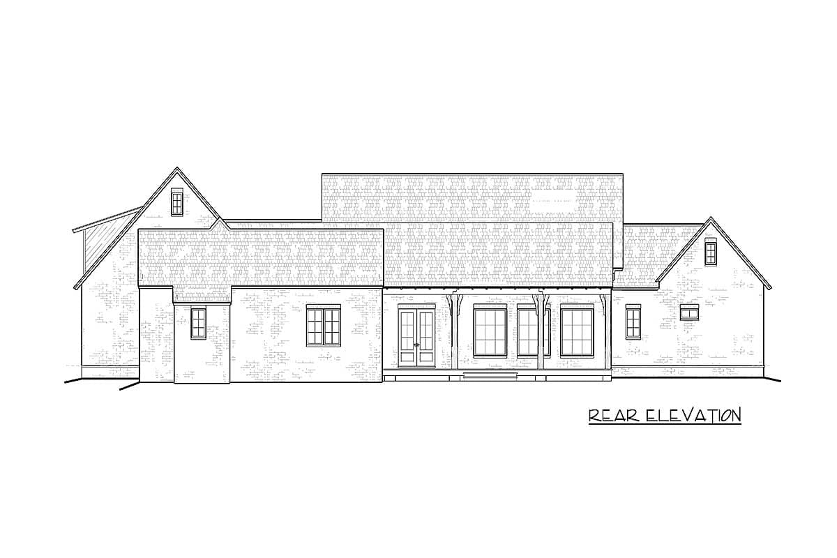 Plan 510045WDY: 4-Bedroom Farmhouse Plan with Main-Floor Master and Guest Suite - Image #5 - Acadian, Country, Farmhouse, Hill Country, Louisiana-Style, Modern Farmhouse, New American
