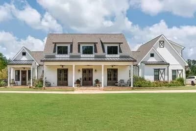 4-Bedroom Farmhouse Plan with Main-Floor Master and Guest Suite