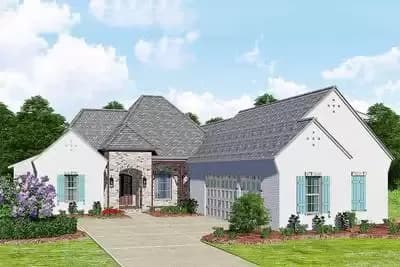 Stunning 4-Bedroom Acadian Home Plan with Optional Bonus Room
