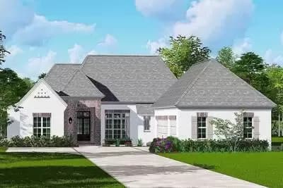 4-Bedroom Single-Story European House Plan 