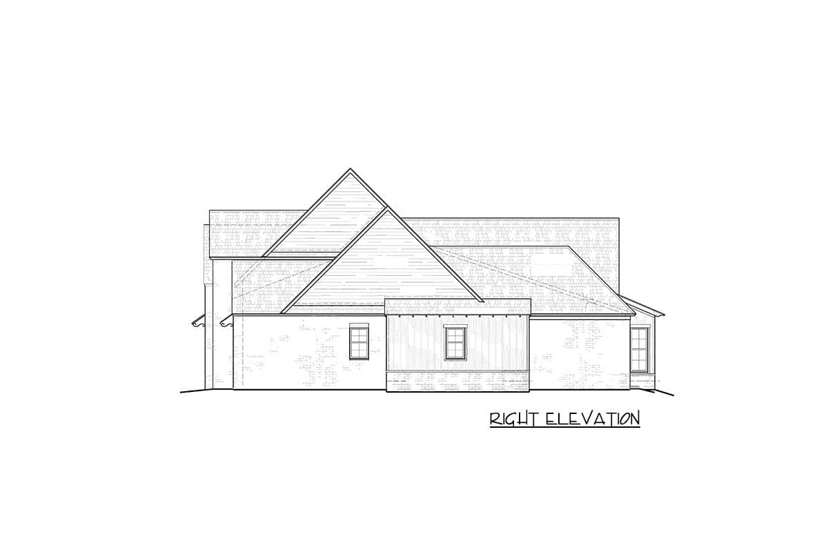 Plan 510051WDY: Beautiful 4-Bedroom Transitional Acadian House Plan with Keeping Room - Image #5 - Acadian, European, French Country, Louisiana-Style, New American, Southern, Transitional