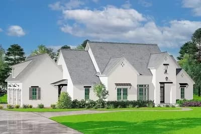 Beautiful 4-Bedroom Transitional Acadian House Plan with Keeping Room