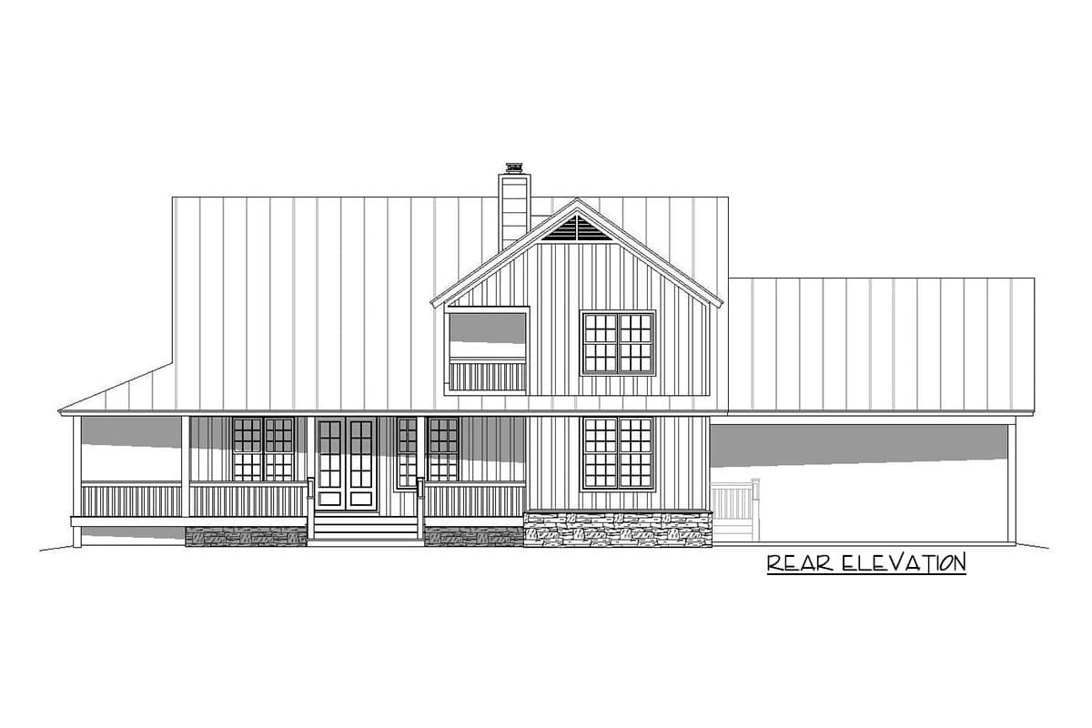 Plan 68540VR: Country Home Plan with Two Master Suites and a Carport - Image #4 - Country, Farmhouse, Rustic, Traditional