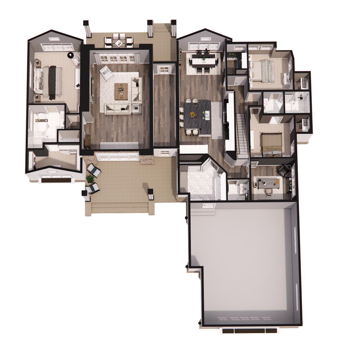 Plan 14667RK: Modern-Meets-Farmhouse with Optional Rear Garage Door to Outdoor Living - Image #47 - Contemporary, Country, Farmhouse, Modern Farmhouse, New American, Southern, Transitional