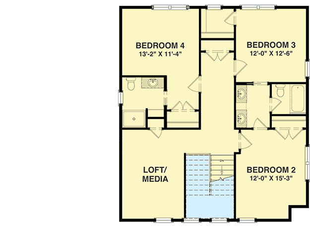Plan 765006TWN: Low Country Home Plan with Private Office and Elevator - Floor Plan - 2nd Floor - Coastal, Cottage, Low Country, Southern
