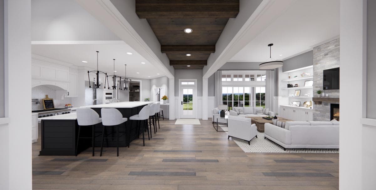 Plan 14668RK: 3-Bed Modern Farmhouse Plan with Finished Bonus Room - 2287 Sq Ft - Image #4 - Country, Farmhouse, Modern Farmhouse, New American, Ranch, Traditional