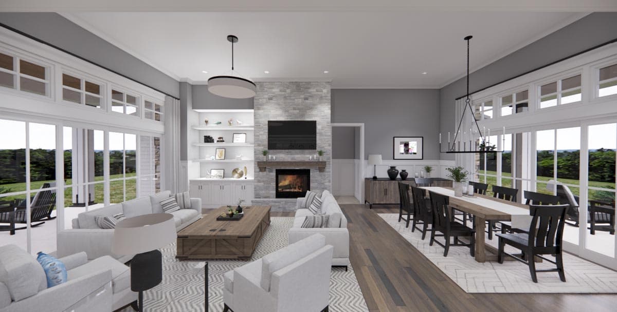 Plan 14668RK: 3-Bed Modern Farmhouse Plan with Finished Bonus Room - 2287 Sq Ft - Image #5 - Country, Farmhouse, Modern Farmhouse, New American, Ranch, Traditional