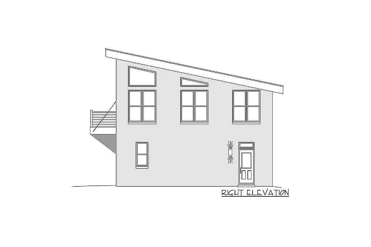 Plan 68541VR: 3-Car Modern Carriage House Plan with Sun Deck - Image #4 - Contemporary, Mid Century Modern, Modern, Mountain