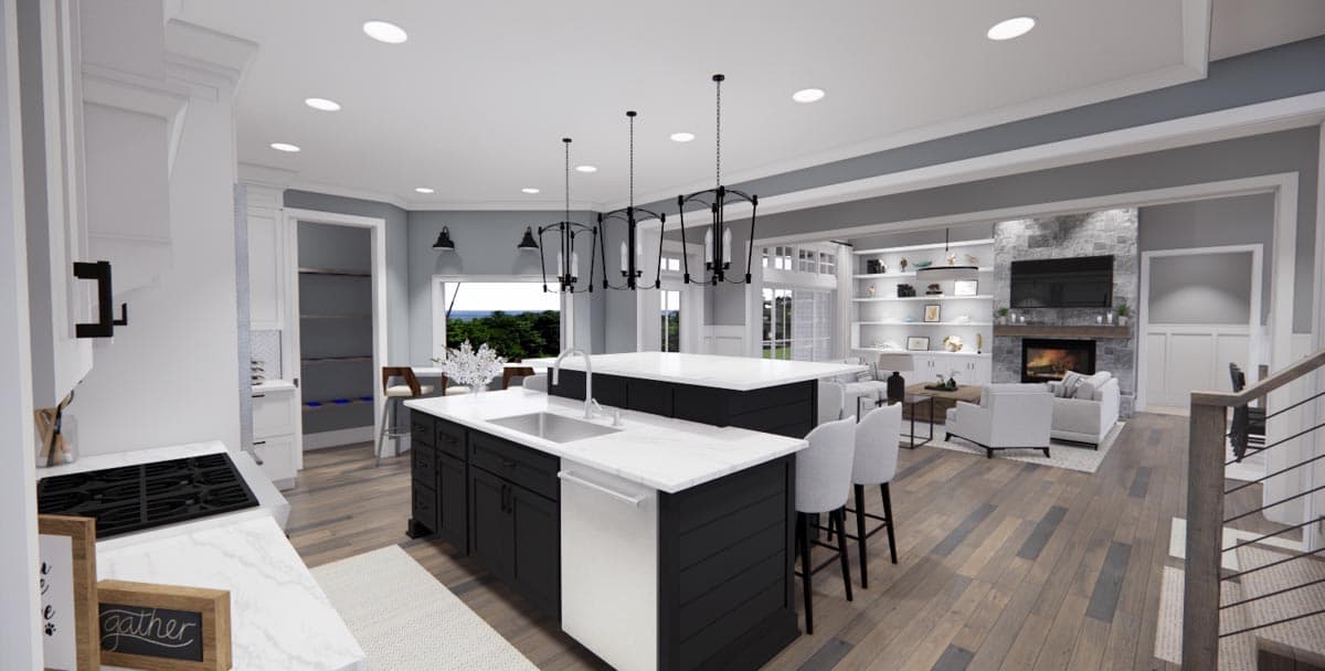 Plan 14669RK: Modern Farmhouse with Kitchen-To-Covered-Porch Pass-Through - 2837 Sq Ft - Image #11 - Country, Farmhouse, Modern Farmhouse, New American, Transitional