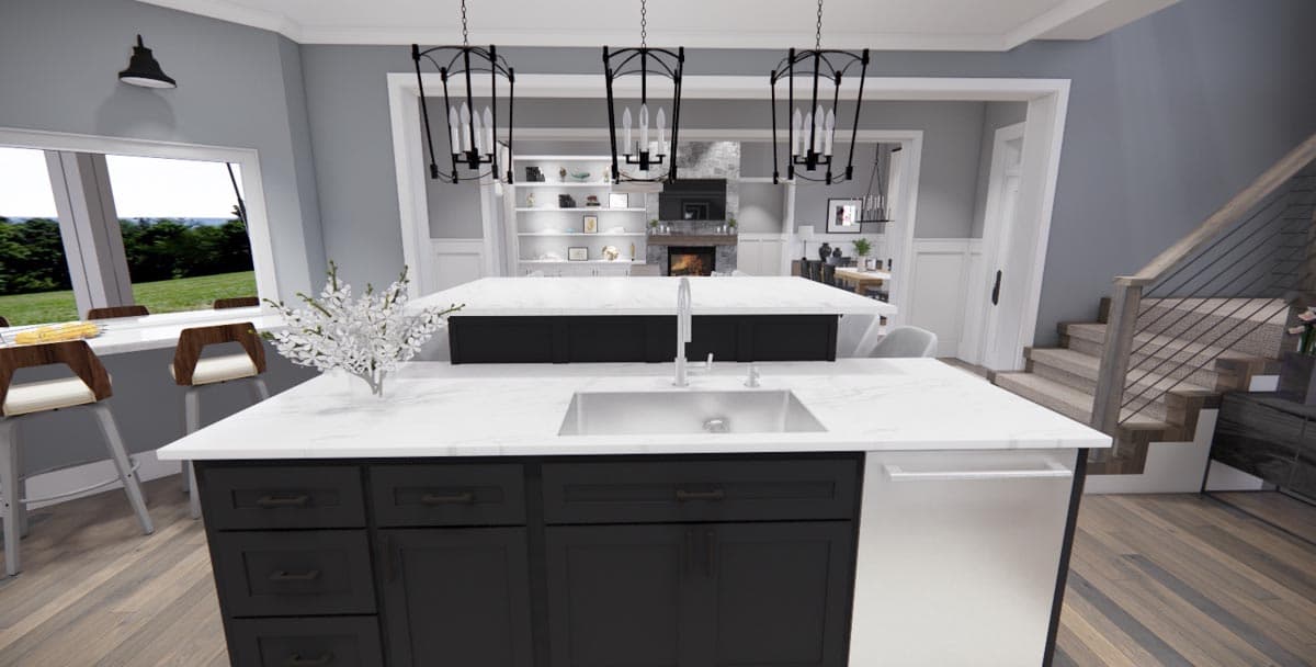 Plan 14669RK: Modern Farmhouse with Kitchen-To-Covered-Porch Pass-Through - 2837 Sq Ft - Image #13 - Country, Farmhouse, Modern Farmhouse, New American, Transitional