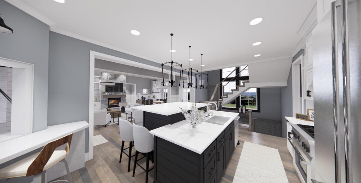 Plan 14669RK: Modern Farmhouse with Kitchen-To-Covered-Porch Pass-Through - 2837 Sq Ft - Image #20 - Country, Farmhouse, Modern Farmhouse, New American, Transitional