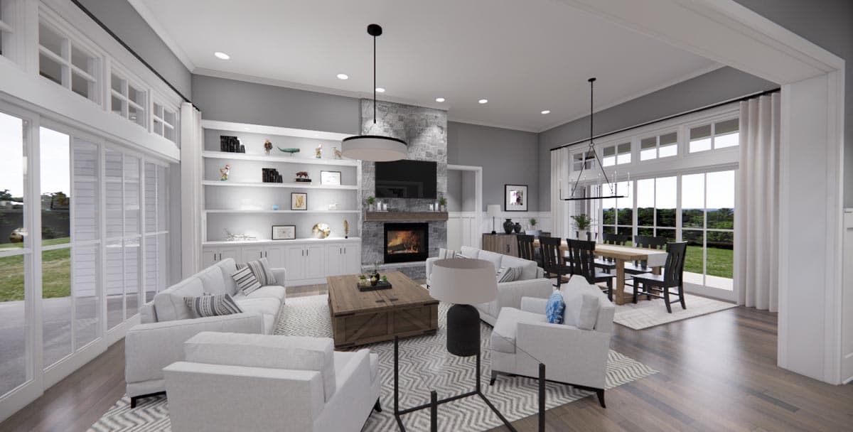 Plan 14669RK: Modern Farmhouse with Kitchen-To-Covered-Porch Pass-Through - 2837 Sq Ft - Image #21 - Country, Farmhouse, Modern Farmhouse, New American, Transitional