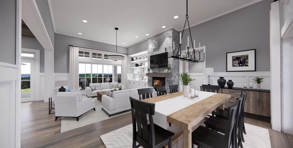 Plan 14669RK: Modern Farmhouse with Kitchen-To-Covered-Porch Pass-Through - 2837 Sq Ft - Image #23 - Country, Farmhouse, Modern Farmhouse, New American, Transitional