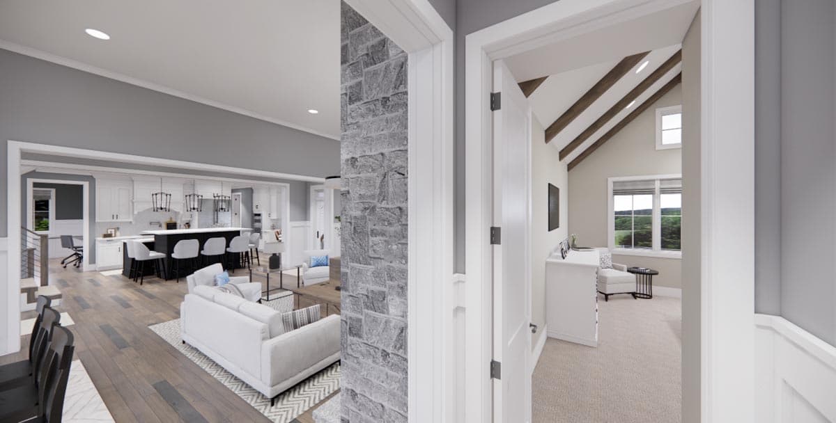 Plan 14669RK: Modern Farmhouse with Kitchen-To-Covered-Porch Pass-Through - 2837 Sq Ft - Image #25 - Country, Farmhouse, Modern Farmhouse, New American, Transitional