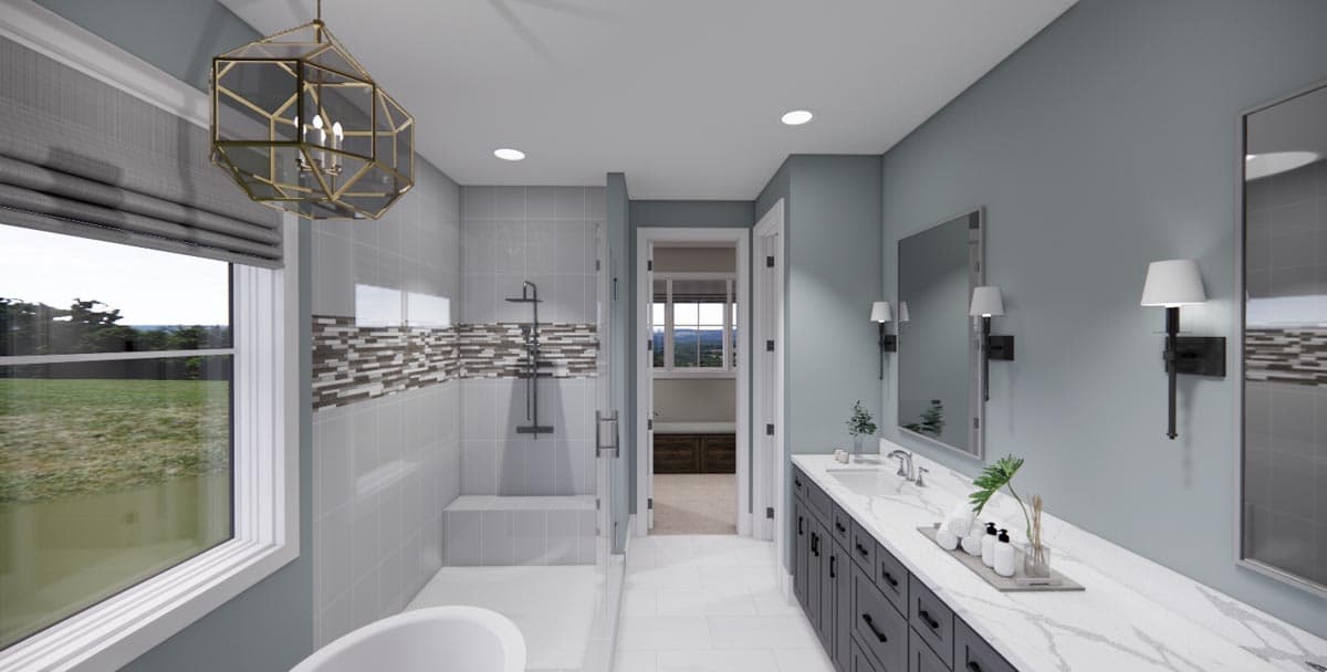 Plan 14669RK: Modern Farmhouse with Kitchen-To-Covered-Porch Pass-Through - 2837 Sq Ft - Image #29 - Country, Farmhouse, Modern Farmhouse, New American, Transitional