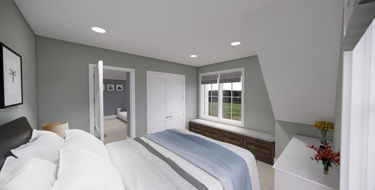 Plan 14669RK: Modern Farmhouse with Kitchen-To-Covered-Porch Pass-Through - 2837 Sq Ft - Image #38 - Country, Farmhouse, Modern Farmhouse, New American, Transitional