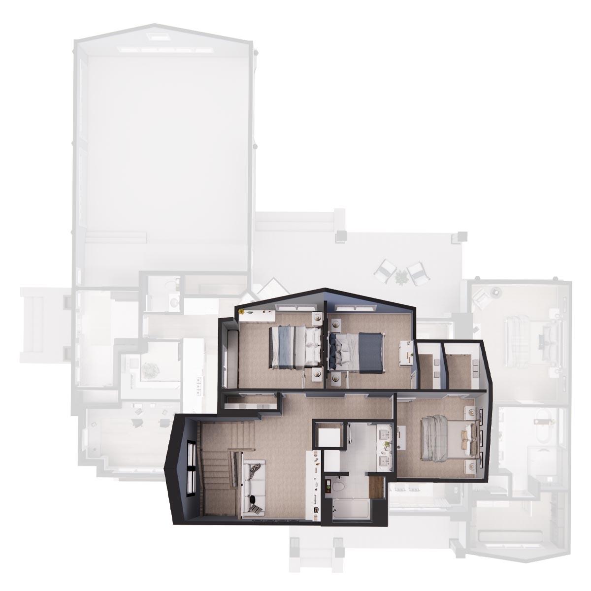 Plan 14669RK: Modern Farmhouse with Kitchen-To-Covered-Porch Pass-Through - 2837 Sq Ft - Image #50 - Country, Farmhouse, Modern Farmhouse, New American, Transitional