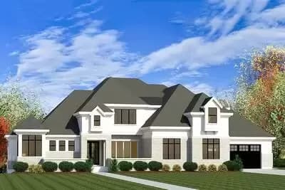 Stately 4-Bedroom European House Plan with 3-Car Garage
