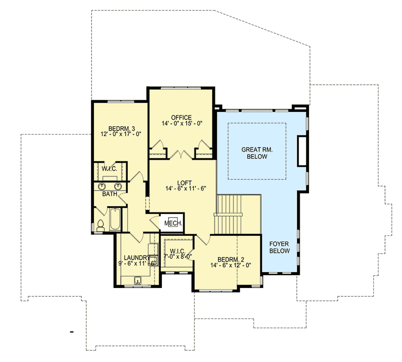 Plan 290096IY: Spacious Modern House Plan with 2 Offices and Lower Level Expansion - Floor Plan - 2nd Floor - Contemporary, Modern, Northwest, Prairie