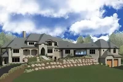 Luxurious European House Plan with All the Extras
