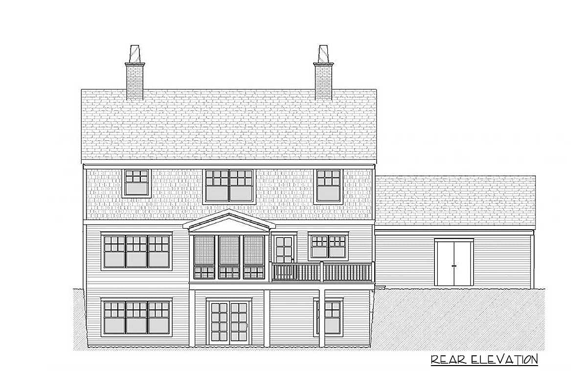 Plan 970075VC: 4-Bedroom Traditional Home Plan with Den and Open-Concept Main Floor - Image #5 - Colonial, Traditional