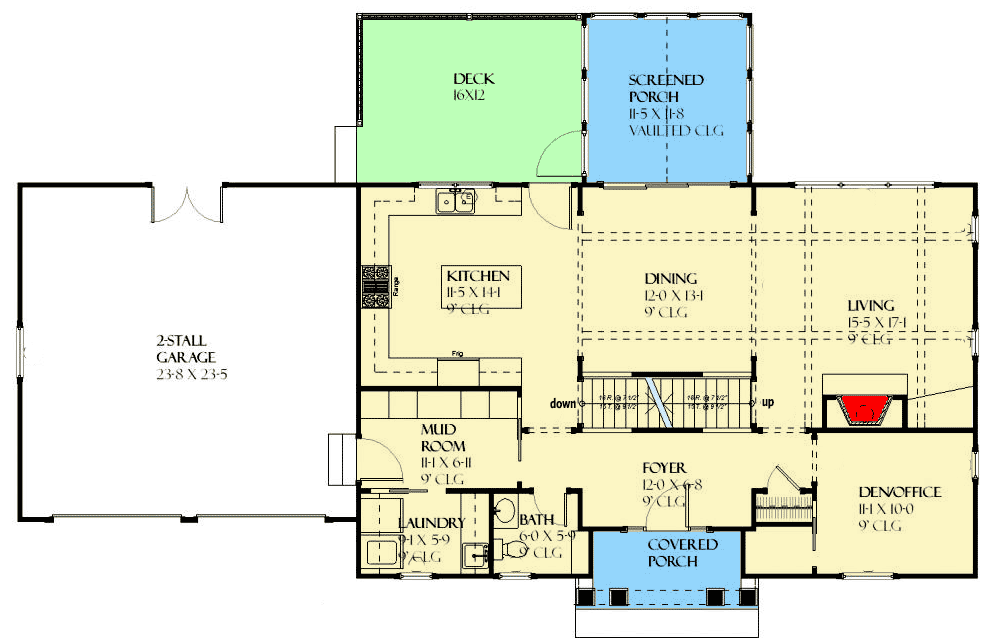 Plan 970076VC: Versatile Open-Concept 4-Bedroom House Plan  - Floor Plan - Main Level - Country, New American, Traditional