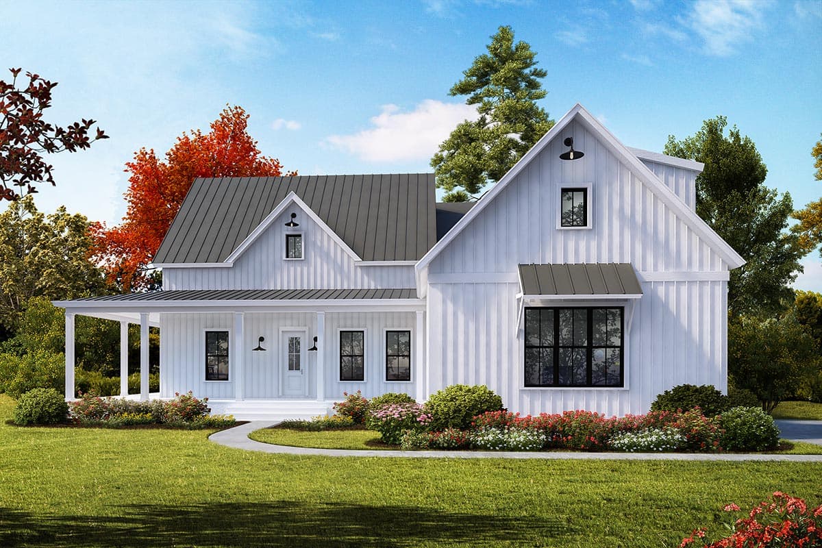 Plan 25648GE: 3-Bed Modern Farmhouse Plan with Open Concept Layout and a Bonus Room - Image #14 - Cottage, Country, Farmhouse, Modern Farmhouse, Southern, Traditional