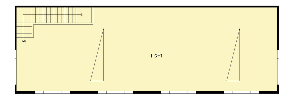 Plan 68544VR: 4-Car Modern Garage Plan with Versatile Loft and Workshop - 1200 Sq Ft - Floor Plan - 2nd Floor