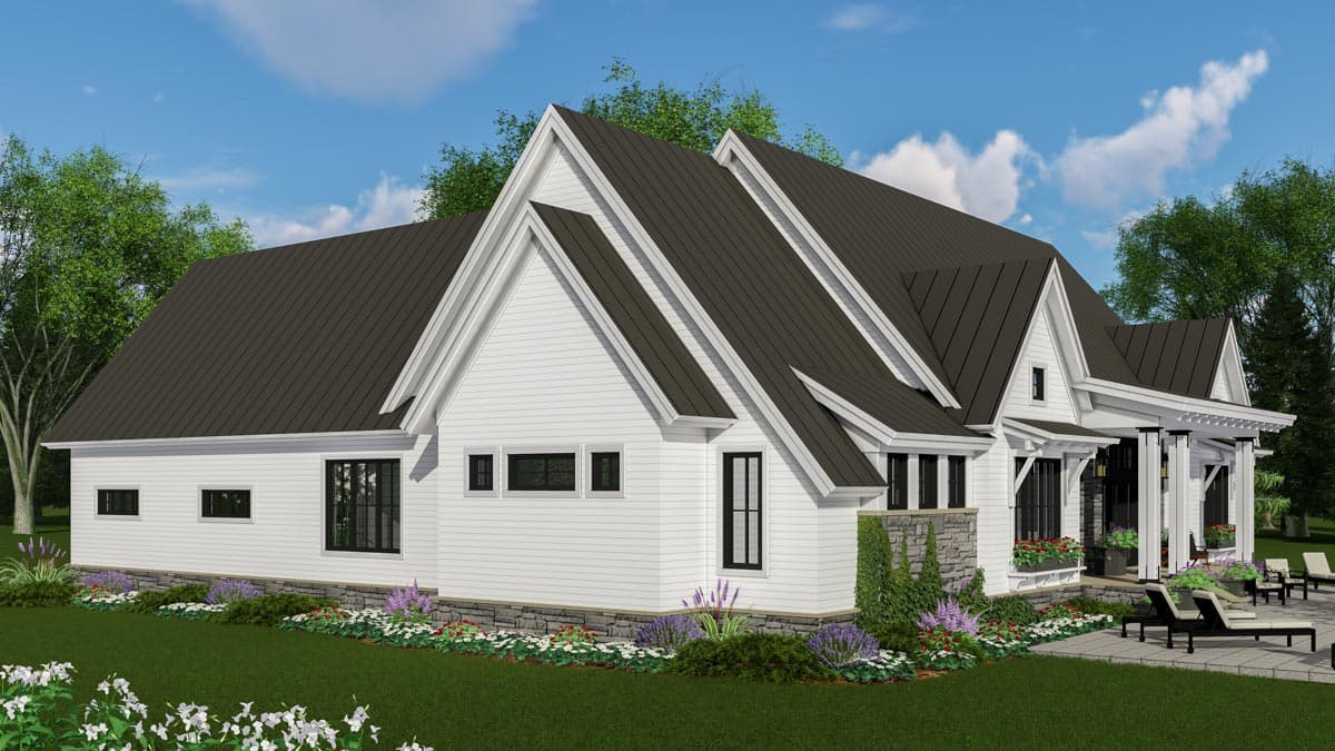 Plan 14670RK: Charming 3-Bedroom Modern Farmhouse with Courtyard Garage - Image #6 - Cottage, Country, Farmhouse, Modern Farmhouse, New American, Traditional