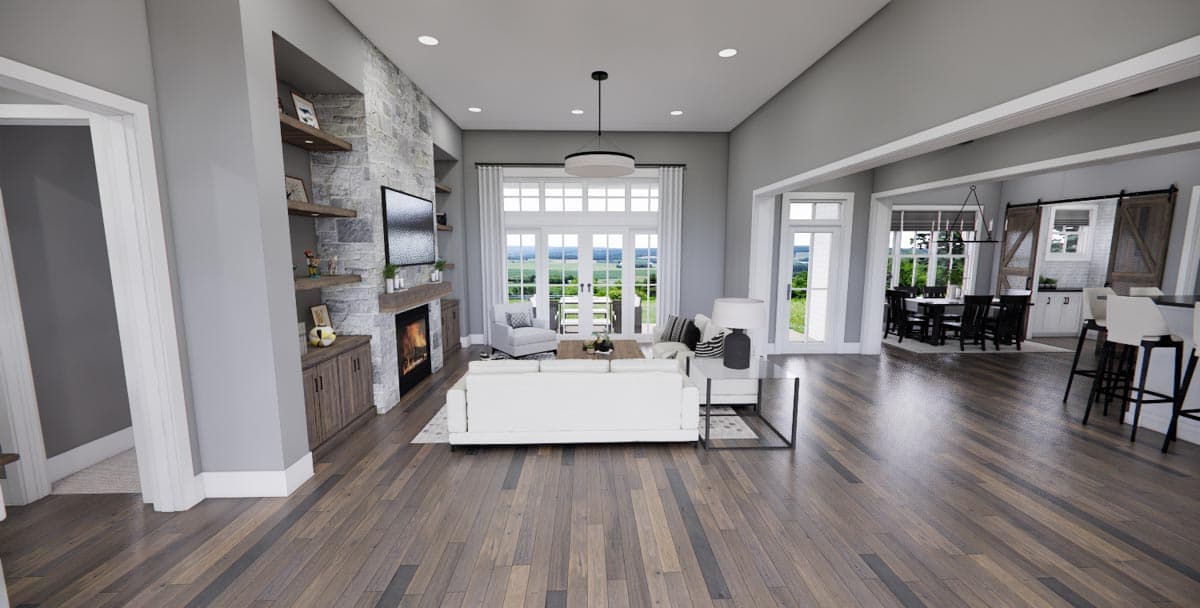 Plan 14670RK: Charming 3-Bedroom Modern Farmhouse with Courtyard Garage - Image #7 - Cottage, Country, Farmhouse, Modern Farmhouse, New American, Traditional