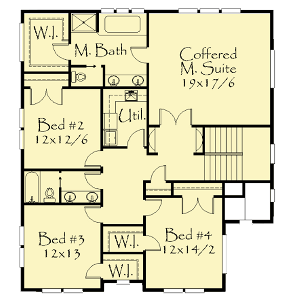 Plan 85268MS: Craftsman-Inspired House Plan for the Front-Sloping Lot - Floor Plan - Second Level - Craftsman, Northwest