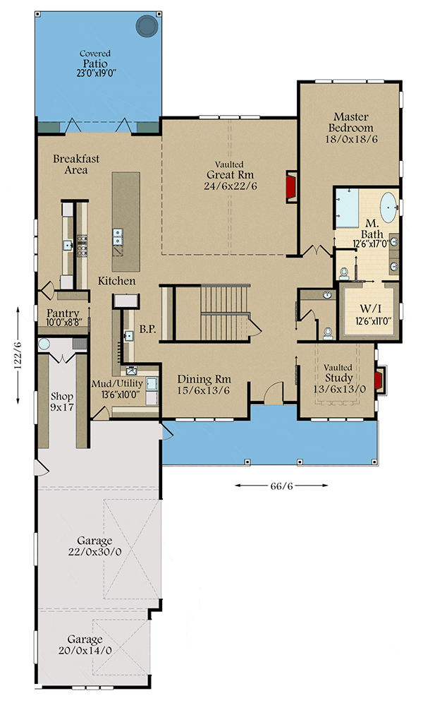 Plan 85269MS: 4-Bed Exclusive Luxury Modern Farmhouse Plan - Floor Plan - Main Level - Country, Farmhouse, Northwest, Southern