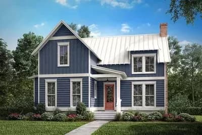 Cozy 1-Bedroom Cottage House Plan with Loft