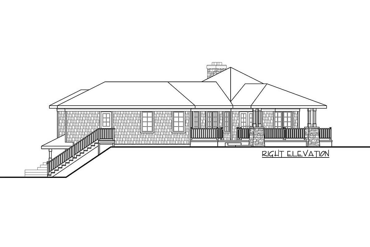 Plan 72913DA: House Plan with Hexagonal Core and Drive-Under Garage - Image #4 - Craftsman, Northwest