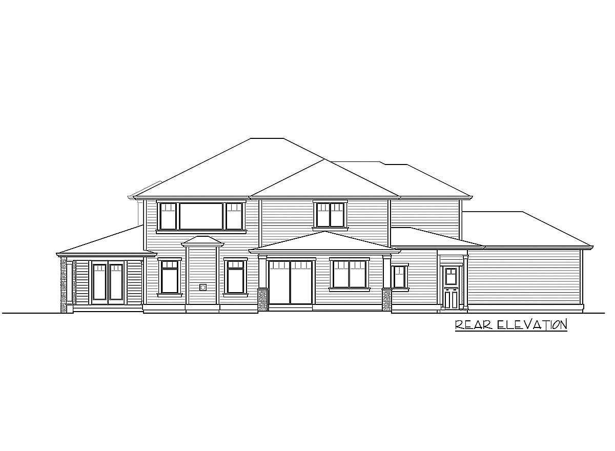 Plan 23764JD: Luxurious 5-Bedroom Craftsman House Plan with Upper and Lower Master Suites - Image #4 - Craftsman, Northwest, Shingle