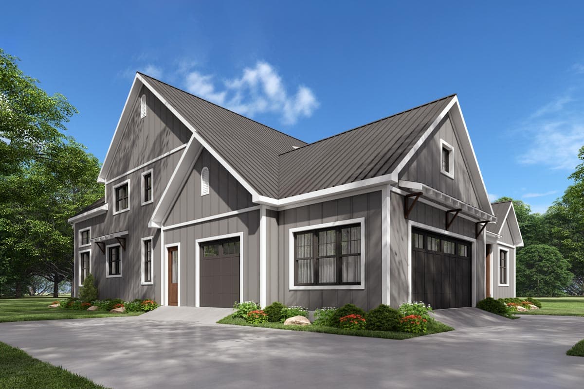 Plan 22532DR: Split-Bedroom Modern Farmhouse Plan with Main-Floor Master - Image #5 - Country, Farmhouse, Modern Farmhouse, New American