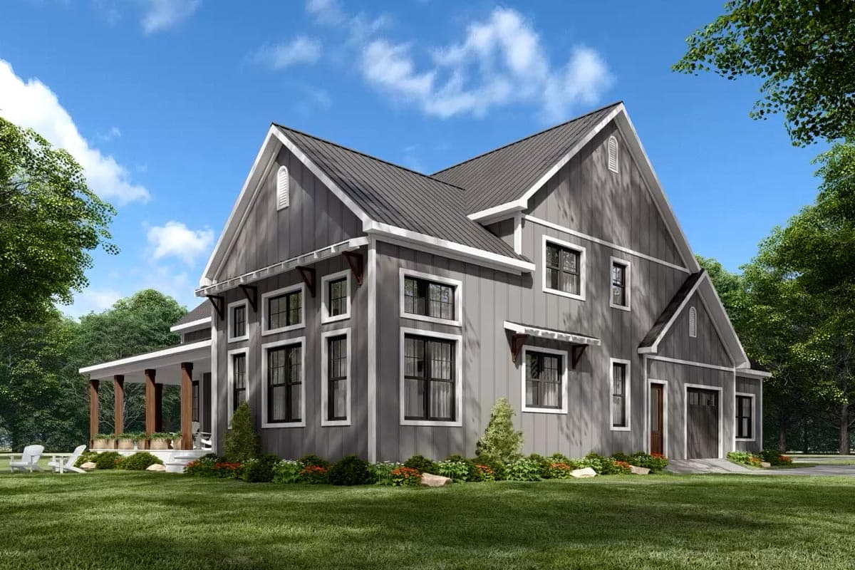 Plan 22532DR: Split-Bedroom Modern Farmhouse Plan with Main-Floor Master - Image #6 - Country, Farmhouse, Modern Farmhouse, New American