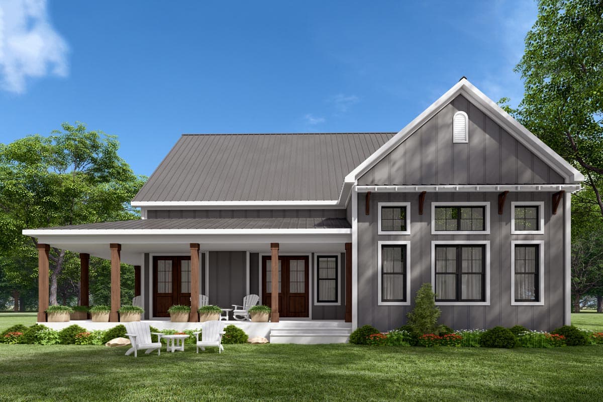 Plan 22532DR: Split-Bedroom Modern Farmhouse Plan with Main-Floor Master - Image #8 - Country, Farmhouse, Modern Farmhouse, New American