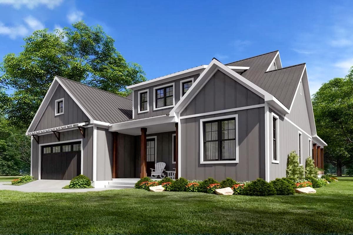 Plan 22532DR: Split-Bedroom Modern Farmhouse Plan with Main-Floor Master - Image #10 - Country, Farmhouse, Modern Farmhouse, New American
