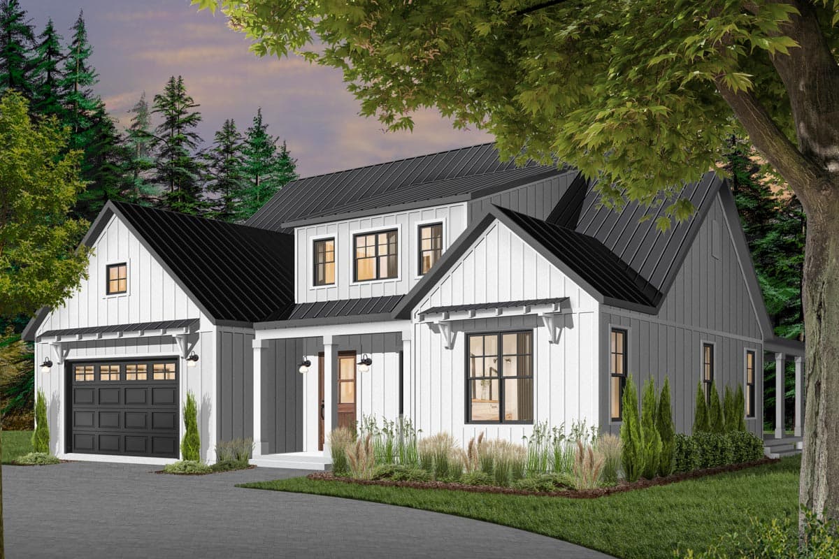 Plan 22532DR: Split-Bedroom Modern Farmhouse Plan with Main-Floor Master - Image #36 - Country, Farmhouse, Modern Farmhouse, New American