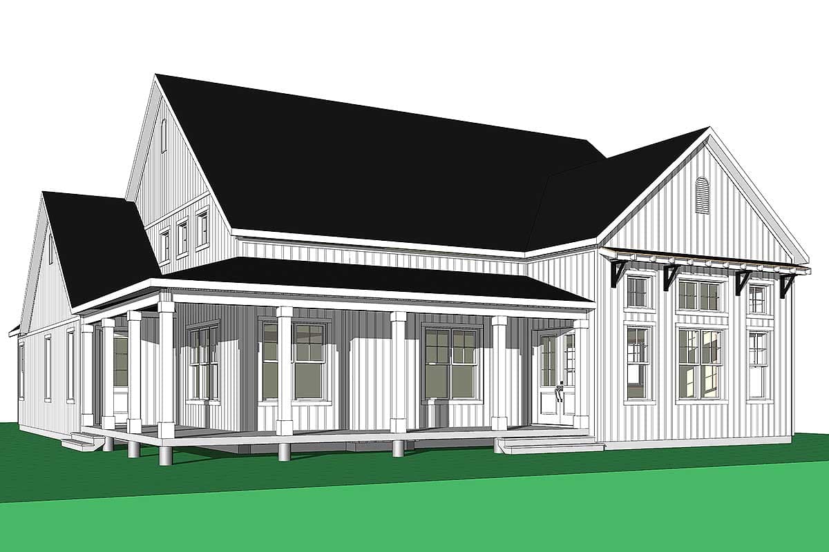Plan 22532DR: Split-Bedroom Modern Farmhouse Plan with Main-Floor Master - Image #38 - Country, Farmhouse, Modern Farmhouse, New American