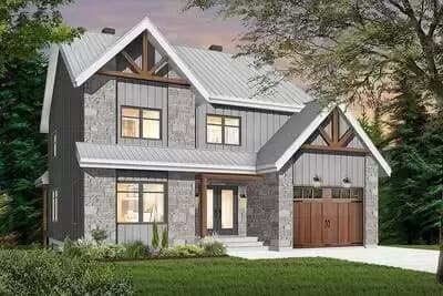 Modern Meets Country Meets Craftsman House Plan