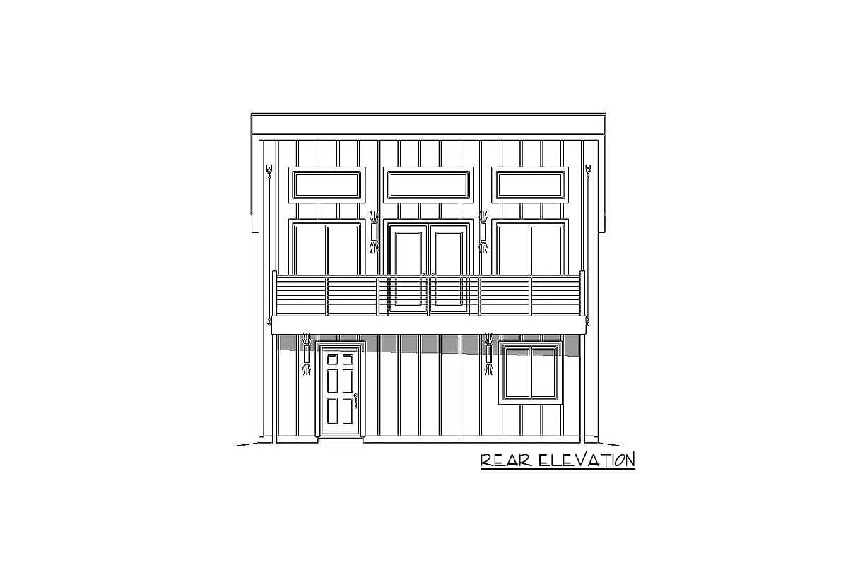 Plan 68546VR: Innovative 3-Bedroom Small House Plan with Garage - Image #4 - Contemporary, Mid Century Modern, Modern, Mountain, Northwest